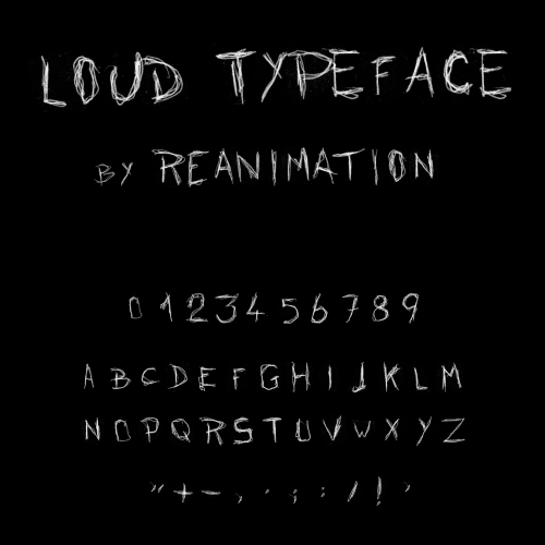 LOUD animated Typeface